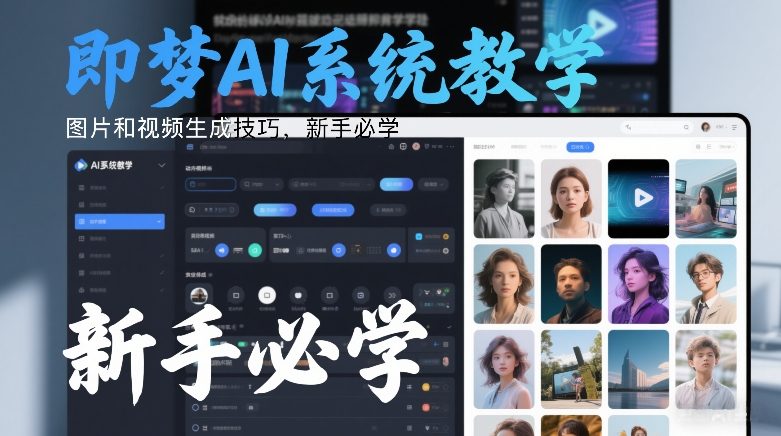 即梦AI系统教学，图片和视频生成技巧，新手必学-佳佳云创网