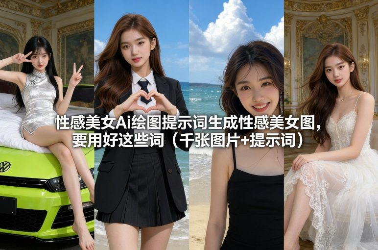 性感美女Ai绘图提示词生成性感美女图，要用好这些词（千张图片+提示词）-佳佳云创网