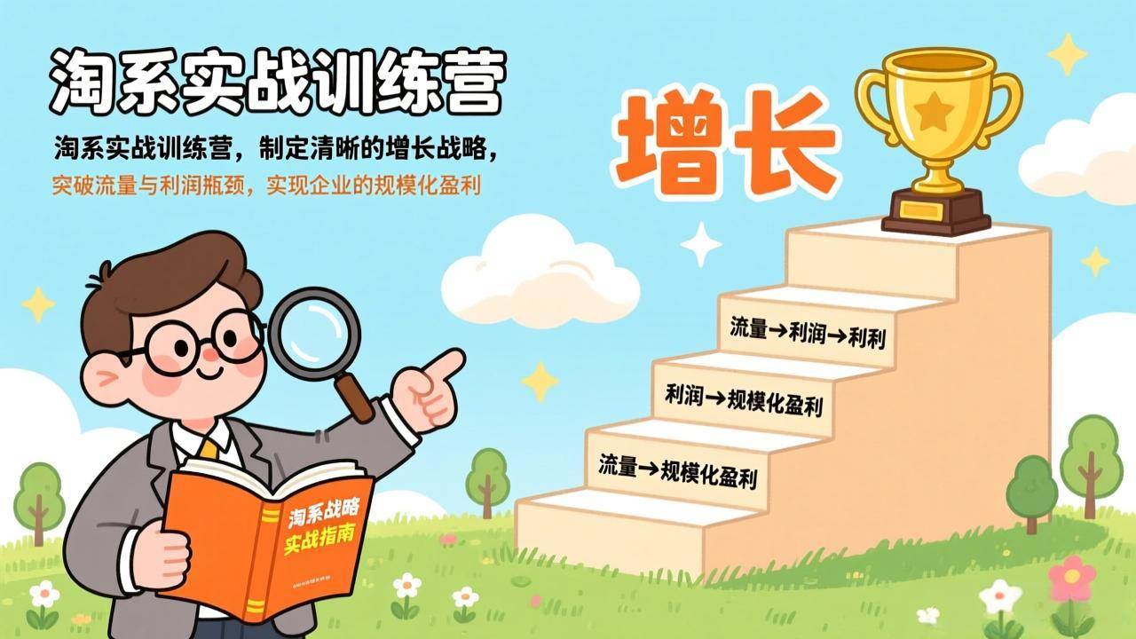 （17278期）淘系实战训练营，制定清晰的增长战略，突破流量与利润瓶颈，实现企业的规模化盈利-佳佳云创网