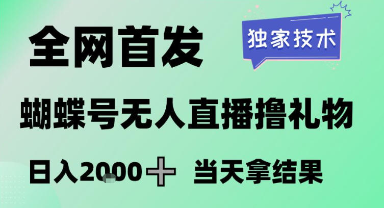 2026最新蝴蝶号无人直播掘金，独家技术，全网首发小白做了一个月收益3W，长期稳定可做【揭秘】-佳佳云创网