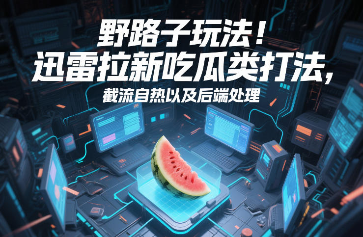 野路子玩法！迅雷拉新吃瓜类打法，截流自热以及后端处理-佳佳云创网