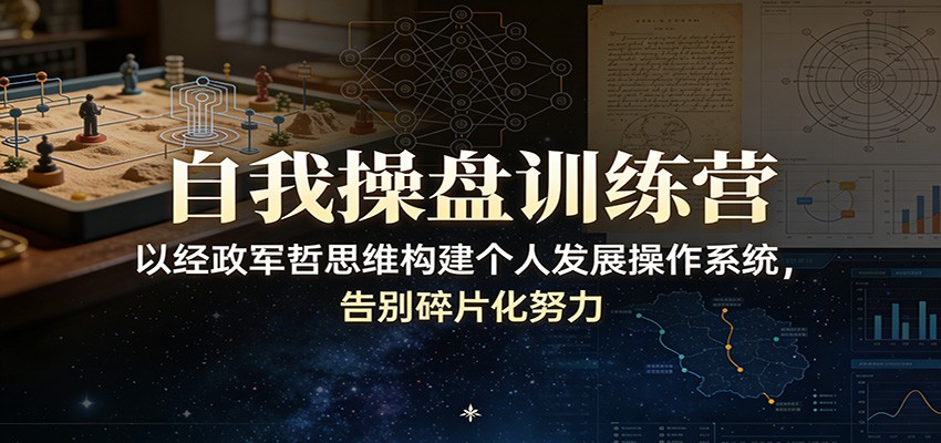 自我操盘训练营：以经政军哲思维构建个人发展操作系统，告别碎片化努力-佳佳云创网