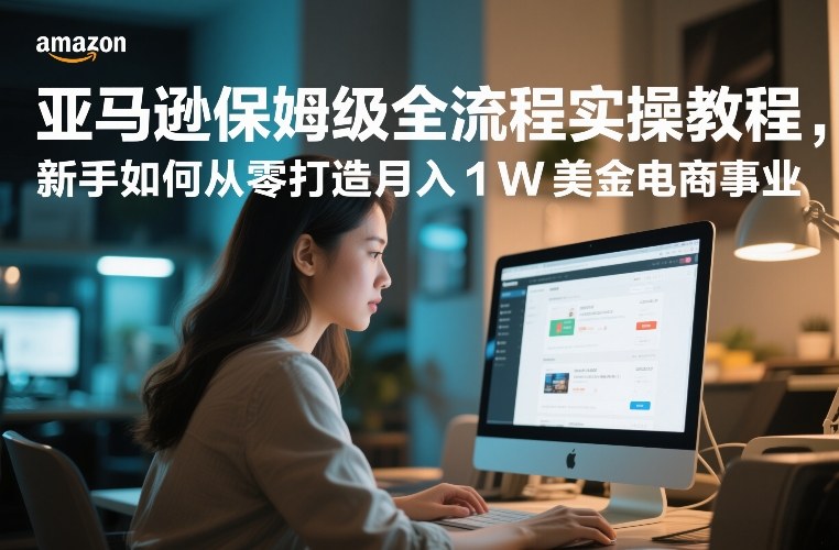 亚马逊保姆级全流程实操教程，新手如何从零打造月入1W美金电商事业-佳佳云创网