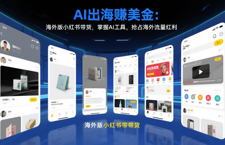 AI出海賺美金：海外版小红书带货，掌握AI工具，抢占海外流量红利（更新2026）-佳佳云创网