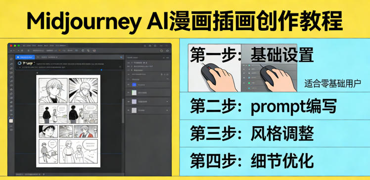 利用Midjourney AI人工智能轻松创作漫画插画教程，零基础创作完整漫画插画-佳佳云创网