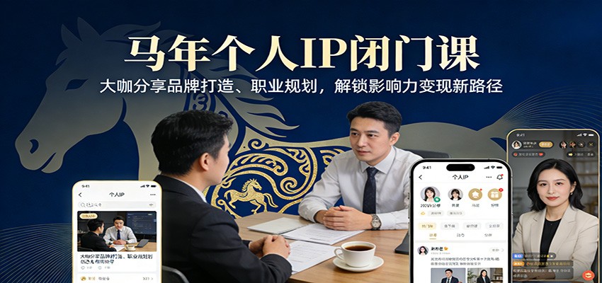 马年个人IP闭门课，大咖分享品牌打造、职业规划，解锁影响力变现新路径-佳佳云创网