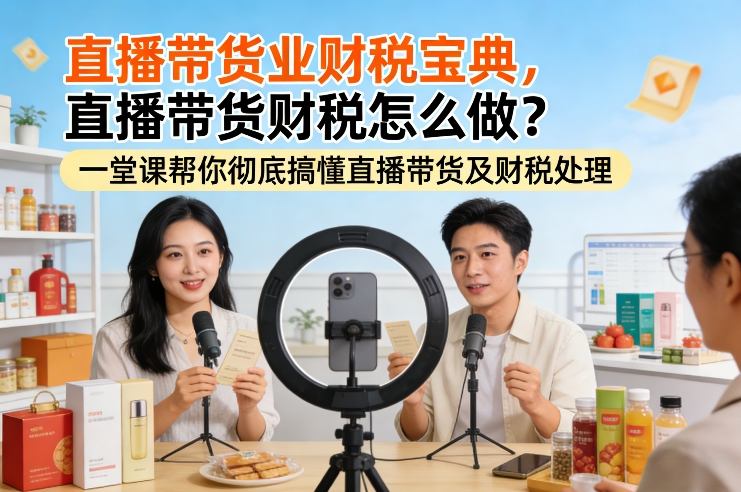 直播带货业财税宝典，直播带货财税怎么做？一堂课帮你彻底搞懂直播带货及财税处理-佳佳云创网