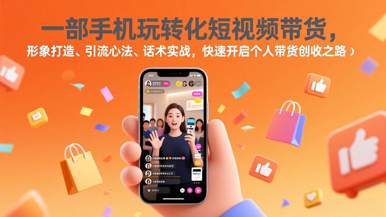 （17356期）一部手机玩转化短视频带货，形象打造、引流心法、话术实战，快速开启个人带货创收之路-佳佳云创网