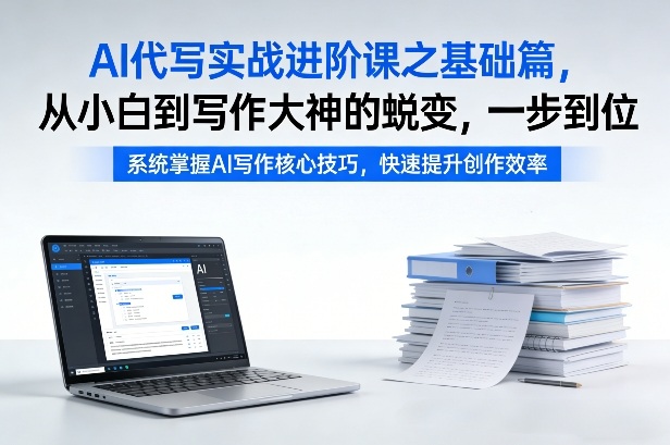 AI代写实战进阶课之基础篇，从小白到写作大神的蜕变，一步到位【揭秘】-佳佳云创网