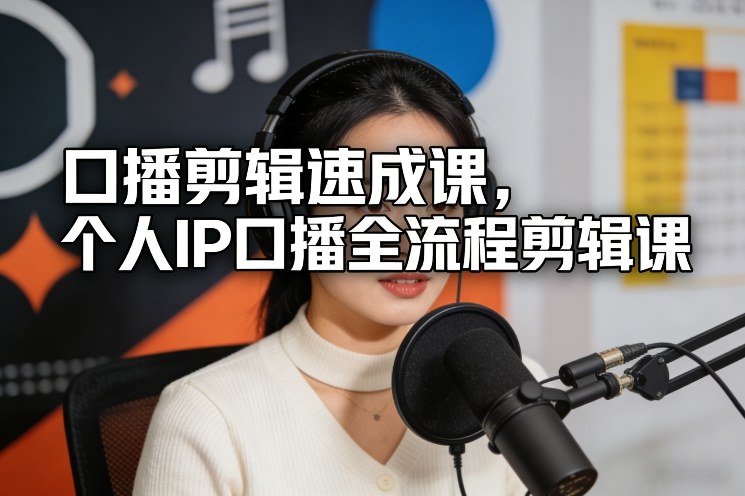 口播剪辑速成课，个人IP口播全流程剪辑课-佳佳云创网