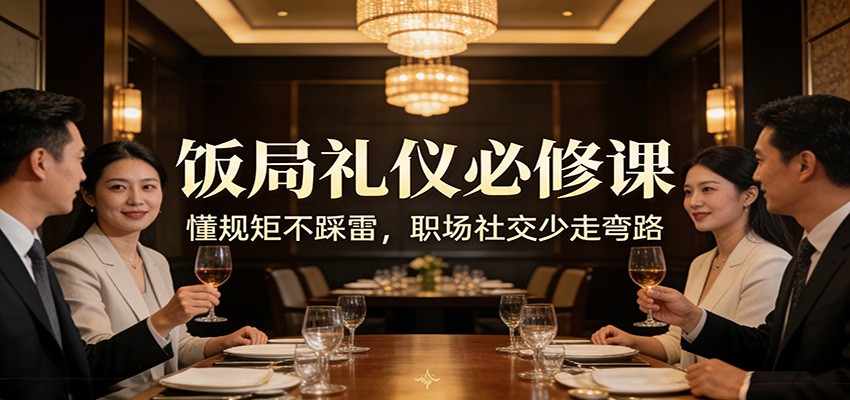 公众号收费文章：《饭局礼仪必修课：懂规矩不踩雷，职场社交少走弯路》-佳佳云创网