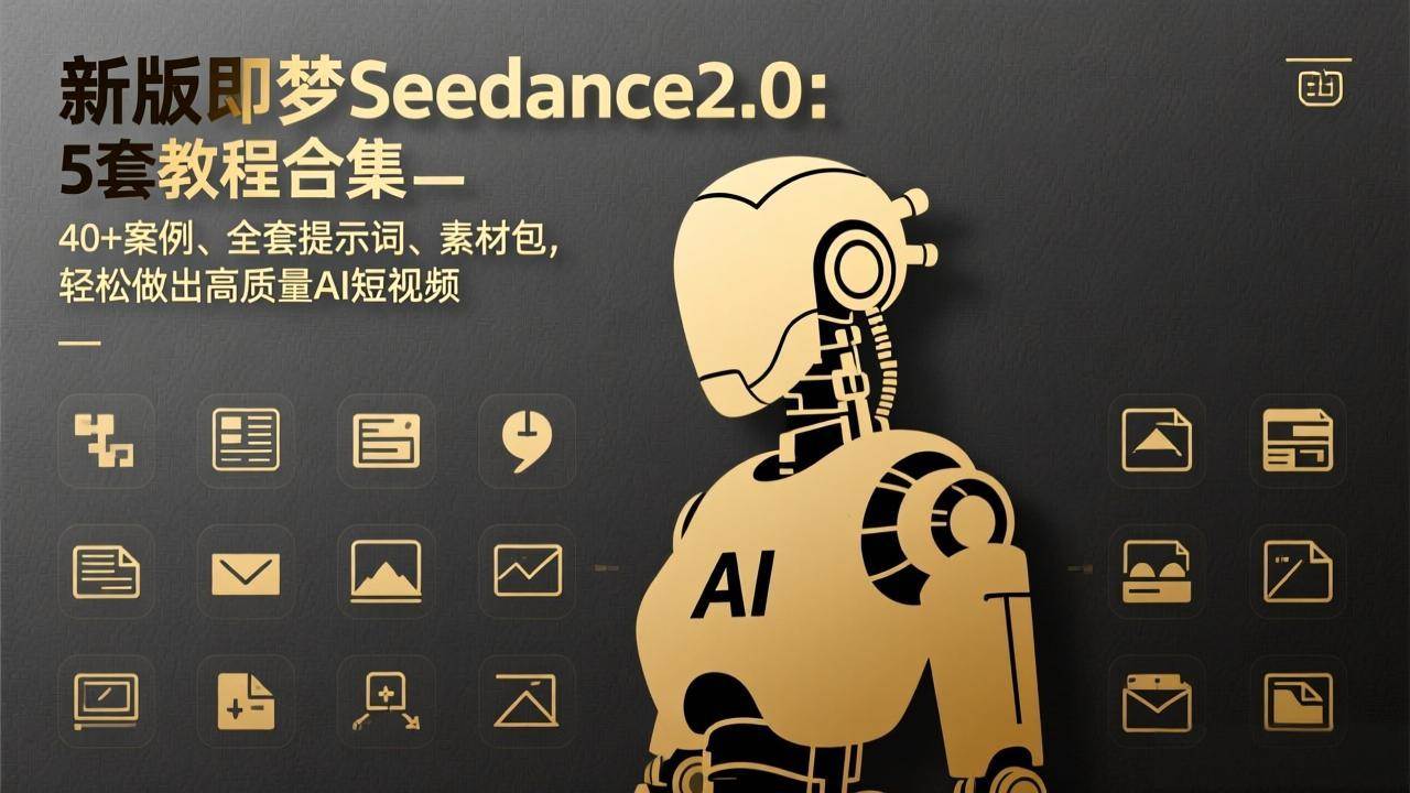 （17398期）新版即梦Seedance2.0：5套教程合集，40+案例、全套提示词、素材包，轻松做出高质量AI短视频-佳佳云创网