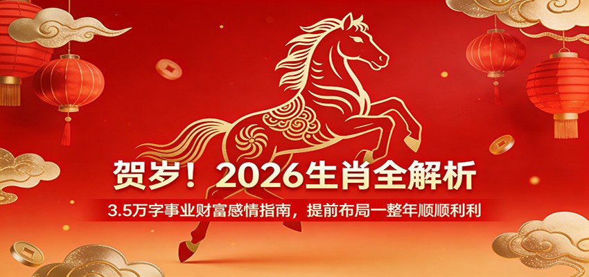 贺岁！2026生肖全解析，3.5万字事业财富感情指南，提前布局一整年顺顺利利-佳佳云创网