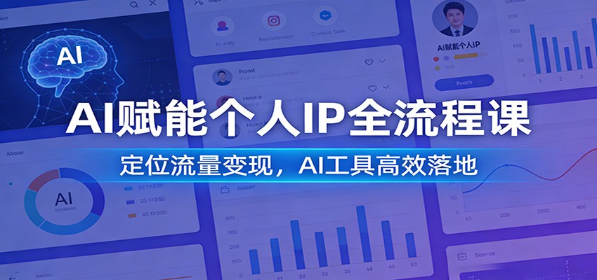 AI赋能个人IP全流程课：定位流量变现，AI工具高效落地-佳佳云创网