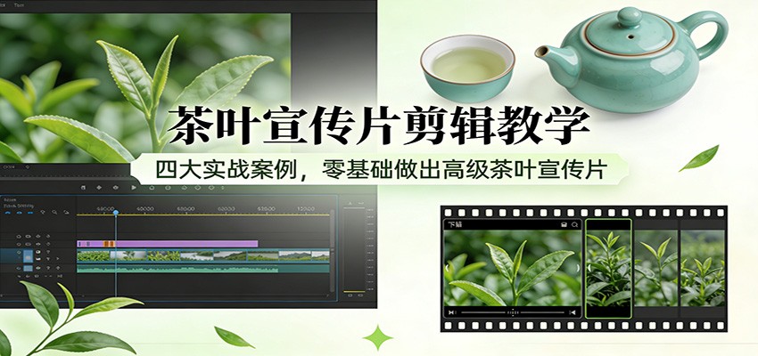 茶叶宣传片剪辑教学：四大实战案例，零基础做出高级茶叶宣传片-佳佳云创网