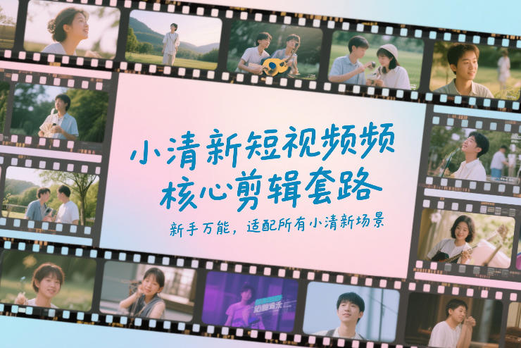 小清新短视频核心剪辑套路，新手万能，适配所有小清新场景-佳佳云创网