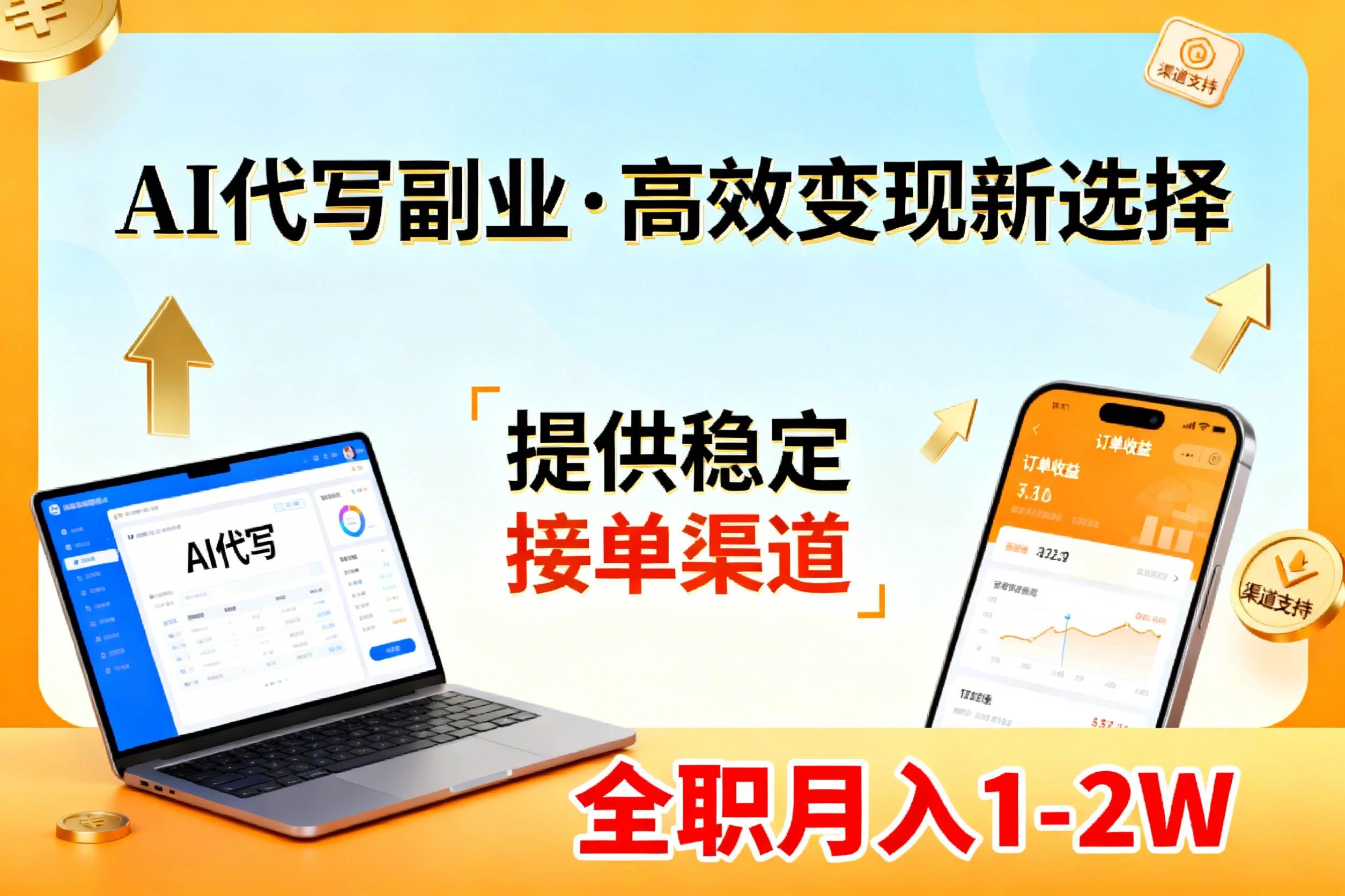 （17446期）AI代写副业，高效变现，提供渠道，永不失业副业兼职 全职月入1-2W【SOP手册】-佳佳云创网