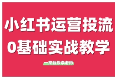 小红书运营投流，小红书广告投放从0到1的实战课，学完即可开始投放（更新26年）-佳佳云创网