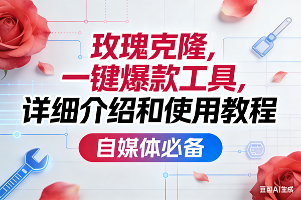 （17475期）玫瑰克隆，一键爆款工具详细介绍和使用教程，自媒体必备-佳佳云创网