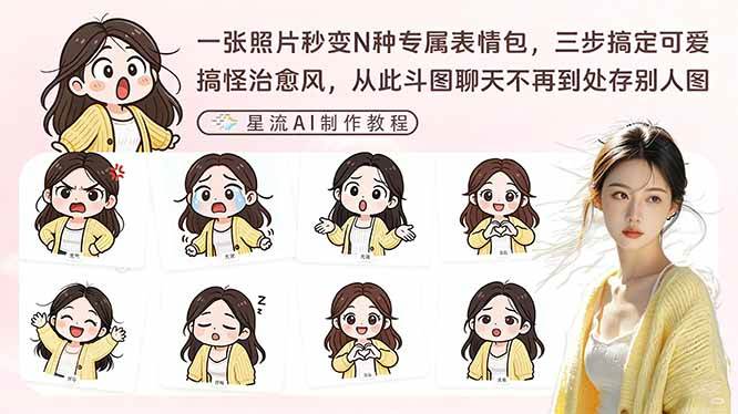 （17482期）一张照片秒变N种专属表情包，三步搞定可爱搞怪治愈风，从此斗图聊天不再到处存别人图-佳佳云创网