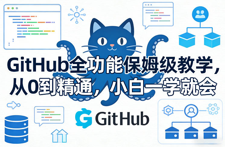 GitHub全功能保姆级教学，从0到精通，小白一学就会-佳佳云创网