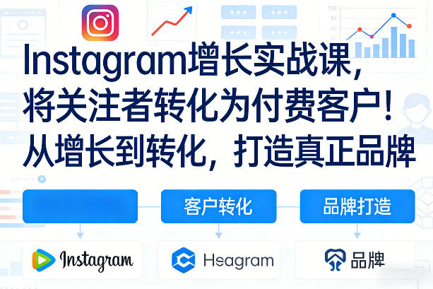 Instagram增长实战课，将关注者转化为付费客户！从增长到转化，打造真正品牌（双语字幕）-佳佳云创网