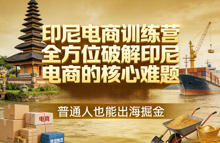 印尼电商训练营，全方位破解印尼电商的核心难题，普通人也能出海掘金-佳佳云创网