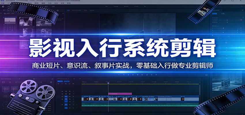 影视系统剪辑，商业短片、意识流、叙事片实战，零基础入行做专业剪辑师-佳佳云创网