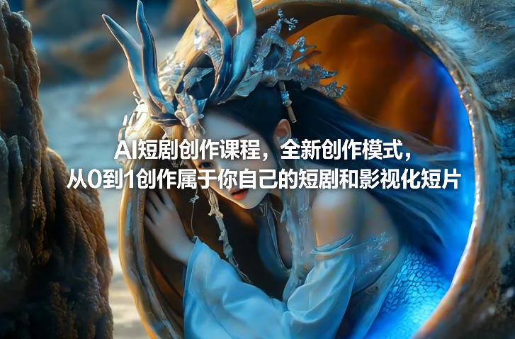 AI短剧创作课程，全新创作模式，从0到1创作属于你自己的短剧和影视化短片-佳佳云创网