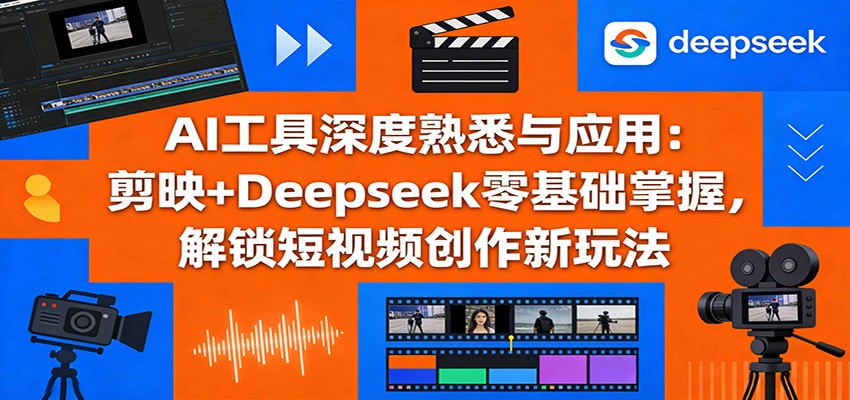 AI工具深度熟悉与应用：剪映+Deepseek零基础掌握，解锁短视频创作新玩法-佳佳云创网