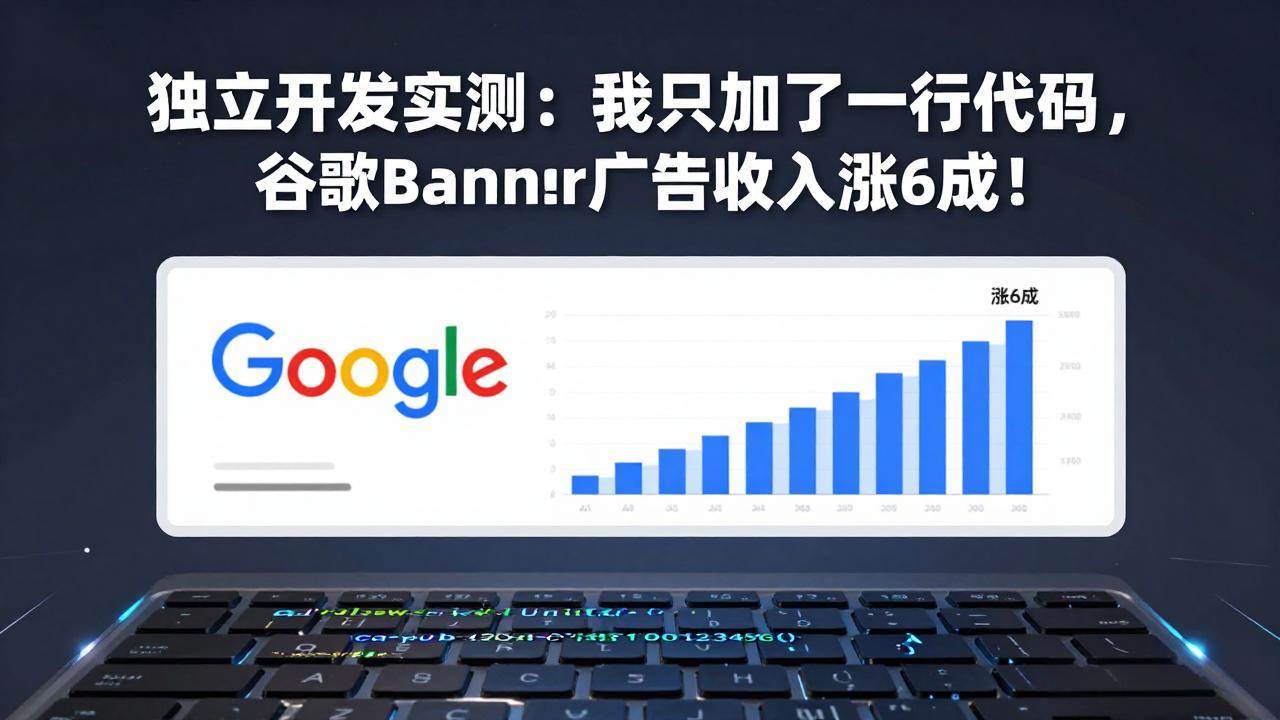 （17574期）付费文章：独立开发实测：我只加了一行代码，谷歌Banner广告收入涨6成！-佳佳云创网