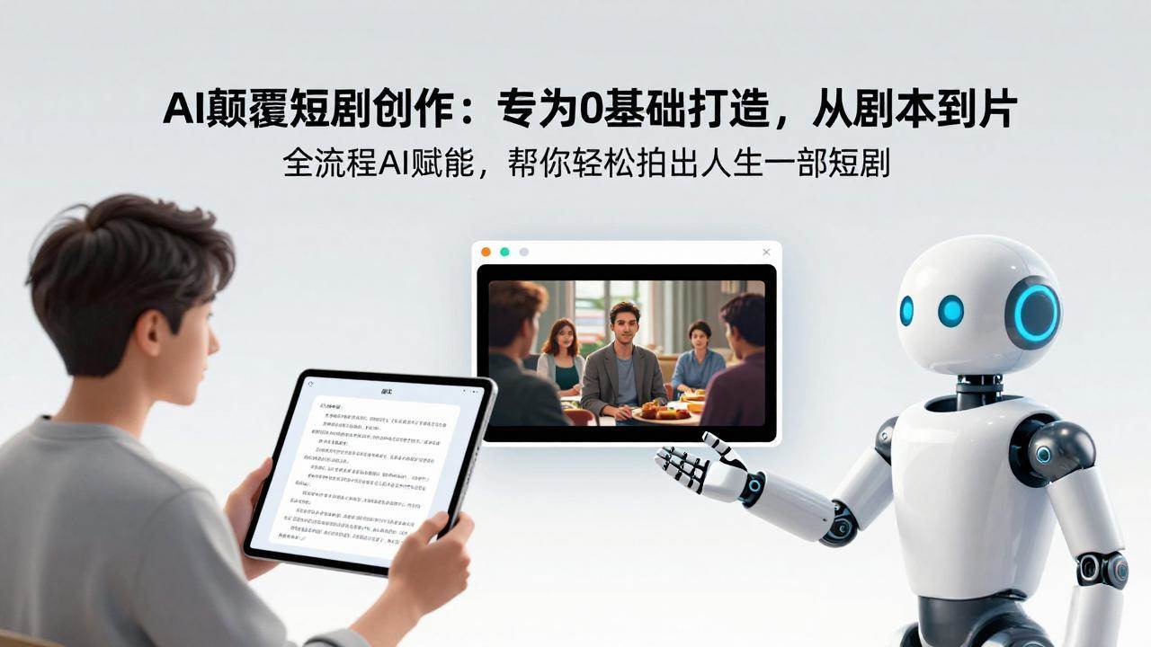 （17564期）AI颠覆短剧创作：专为0基础打造，从剧本到成片全流程AI赋能，帮你轻松拍出人生第一部短剧-佳佳云创网
