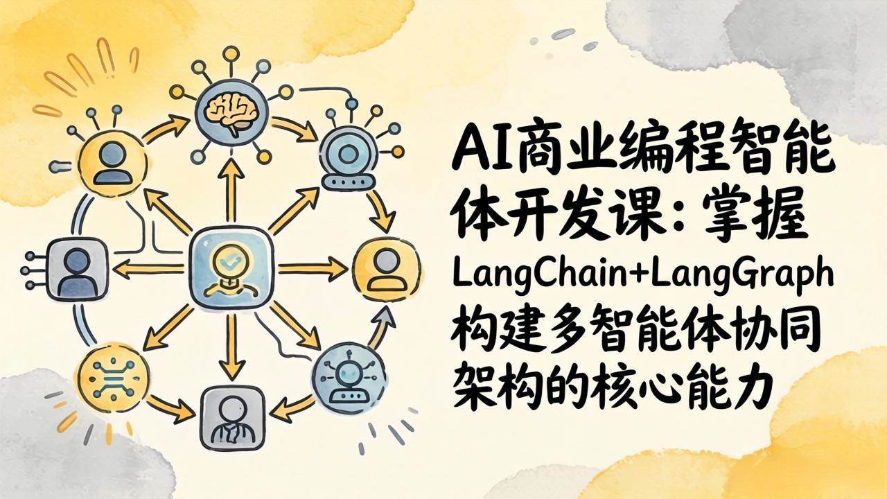 （17608期）AI商业编程智能体开发课：掌握LangChain+LangGraph构建多智能体协同架构的核心能力-佳佳云创网