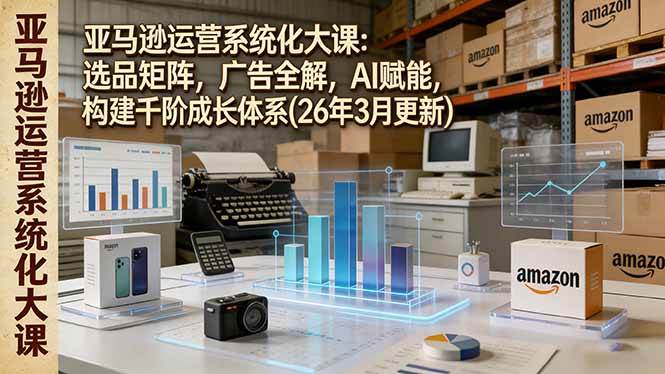 （17622期）亚马逊运营系统化大课：选品矩阵，广告全解，AI赋能，构建千阶成长体系(26年3月更新)-佳佳云创网