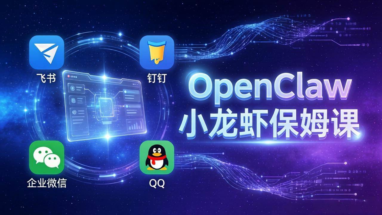 （17614期）OpenClaw小龙虾保姆课： Windows/macOS/Linux/Docker全系统安装，飞书+钉钉+企业微信+QQ 全接入-佳佳云创网