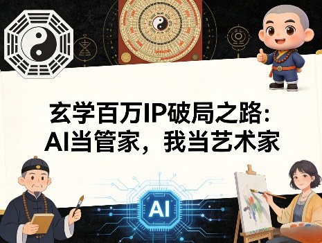 玄学百万IP破局之路：AI当管家，我当艺术家-佳佳云创网