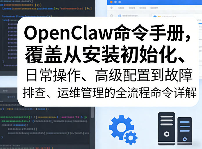 OpenClaw命令手册，覆盖从安装初始化、日常操作、高级配置到故障排查、运维管理的全流程命令详解-佳佳云创网