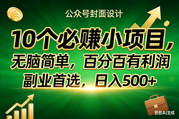 （17694期）10个必赚小项目，无脑简单，百分百有利润，副业首选，日入400+-佳佳云创网