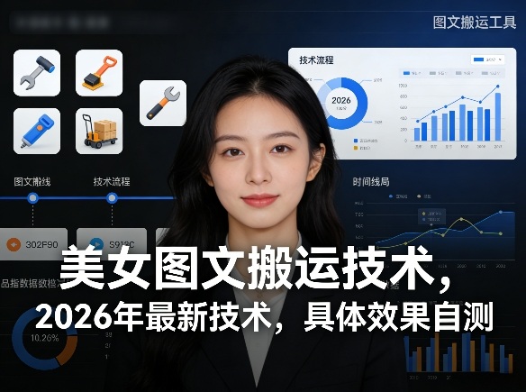 美女图文搬运技术，2026年最新技术，具体效果自测-佳佳云创网