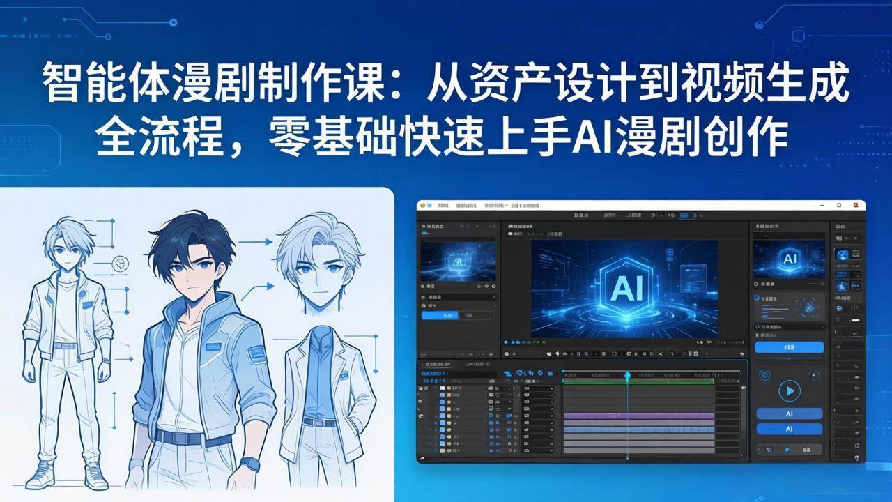 （17709期）智能体漫剧制作课：从资产设计到视频生成全流程，零基础快速上手AI漫剧创作-佳佳云创网