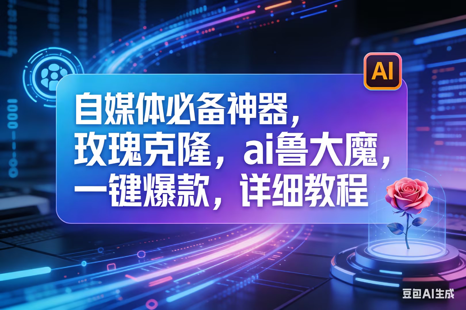 （17721期）玫瑰克隆工具，ai鲁大魔，自媒体必备神器，一键爆款，详细教程。-佳佳云创网