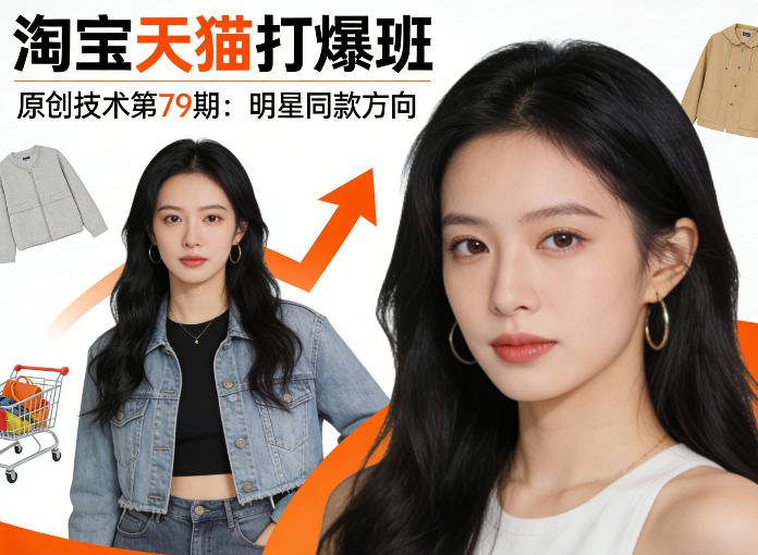 《淘宝天猫打爆班》原创技术第79期：明星同款方向-佳佳云创网