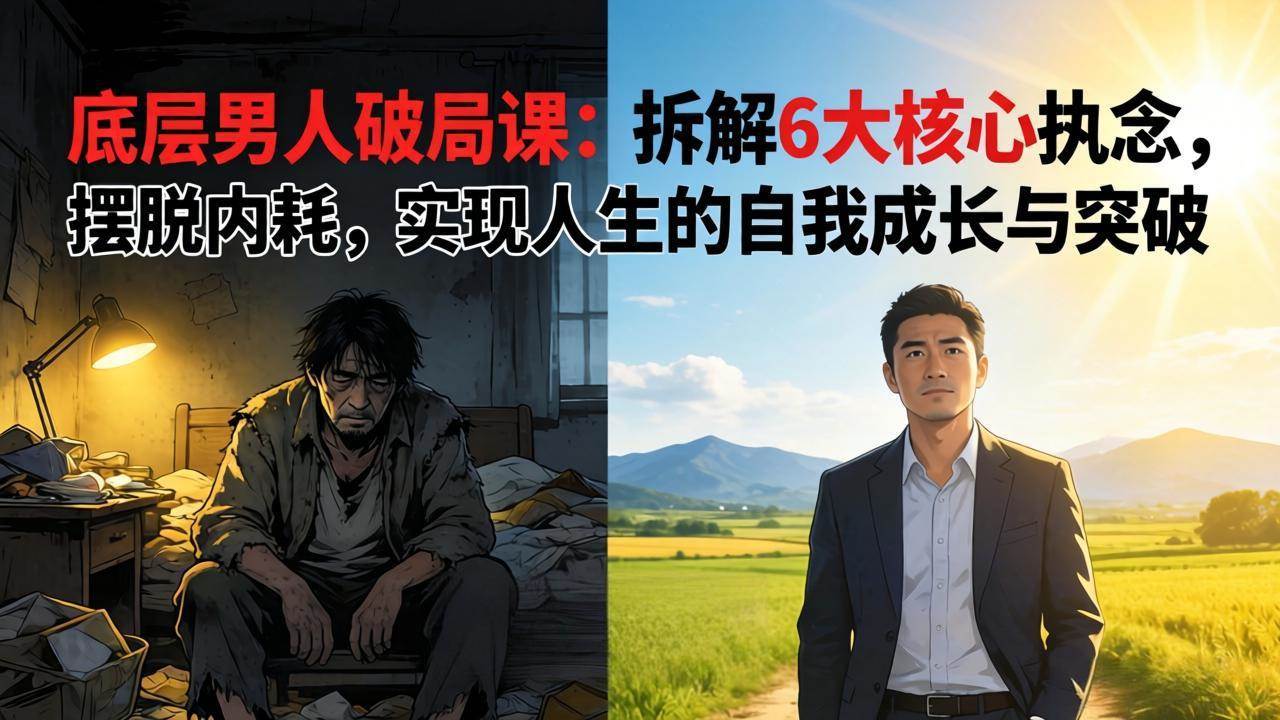 （17747期）付费文章：底层男人破局课：拆解 6 大核心执念，摆脱内耗，实现人生的自我成长与突破-佳佳云创网