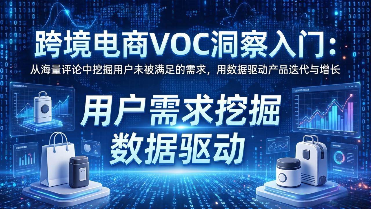 （17796期）跨境电商VOC洞察入门：从海量评论中挖掘用户未被满足的需求，用数据驱动产品迭代与增长-佳佳云创网