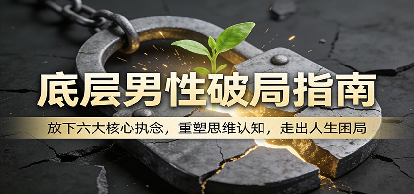 底层男性破局指南：放下六大核心执念，重塑思维认知，走出人生困局-佳佳云创网