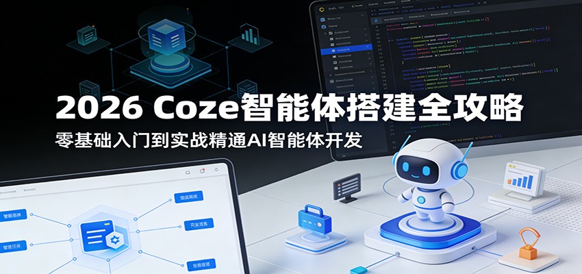 2026 Coze智能体搭建全攻略：零基础入门到实战精通AI智能体开发-佳佳云创网