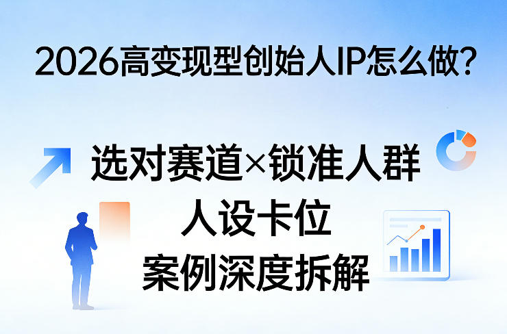 2026高变现型创始人IP怎么做？选对赛道×锁准人群×人设卡位×案例深度拆解-佳佳云创网