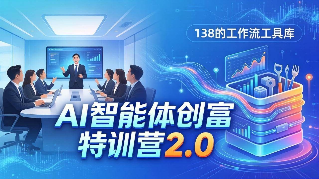 （17833期）AI智能体创富训练营2.0：3天闭门直播+视频课+工具库，从0到1搭建智能体附138个工作流-佳佳云创网