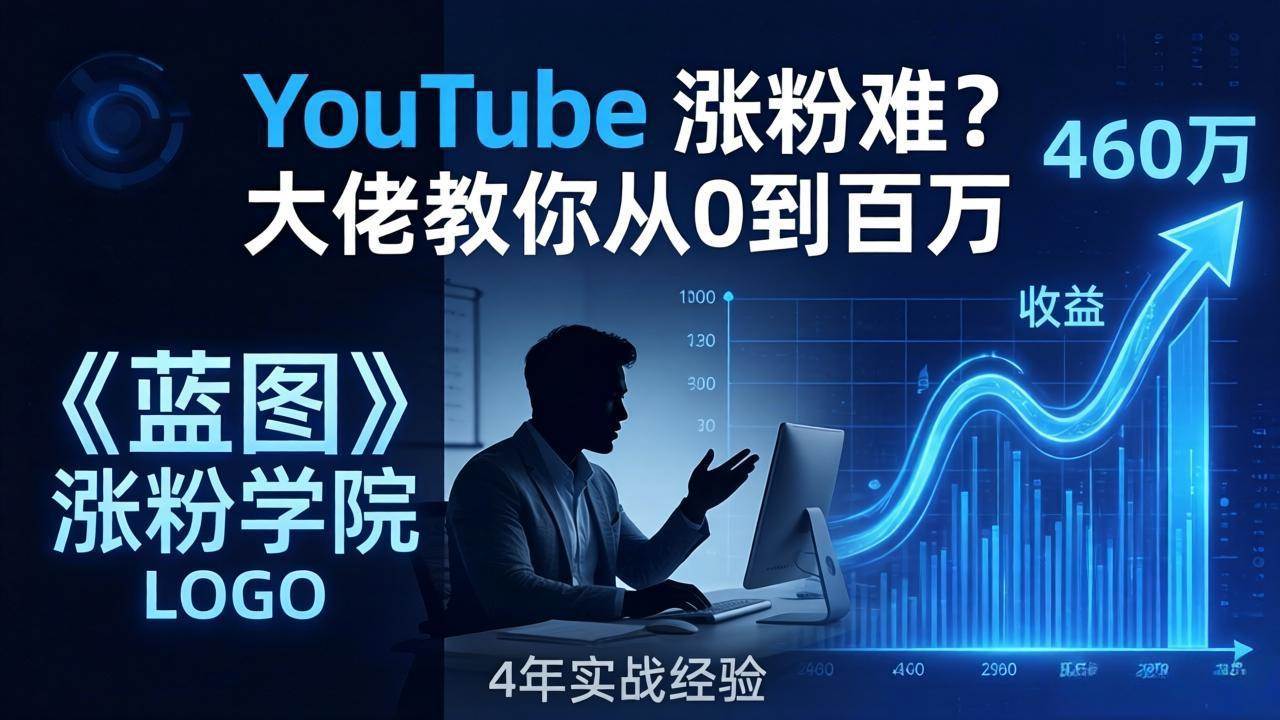 （17836期）YouTube 涨粉难？《蓝图涨粉学院》：4 年赚 460 万的大佬教策略，从0到百万有路径！-佳佳云创网