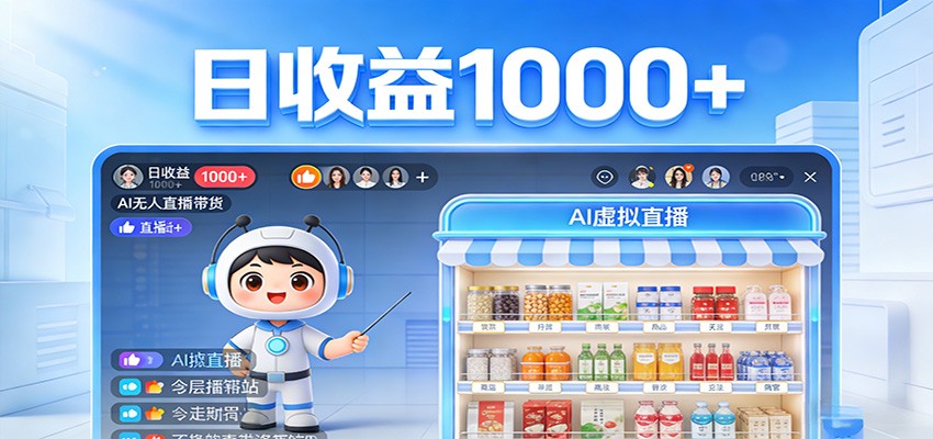 不用露脸不用说话，24小时自动卖货赚钱，全天自动直播，收益看得见-佳佳云创网